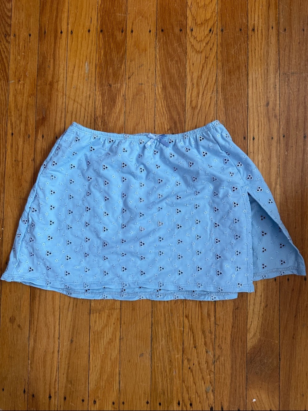 Dippin’ Daisy’s Charmed Slit Mini Skirt in Baby Blue
